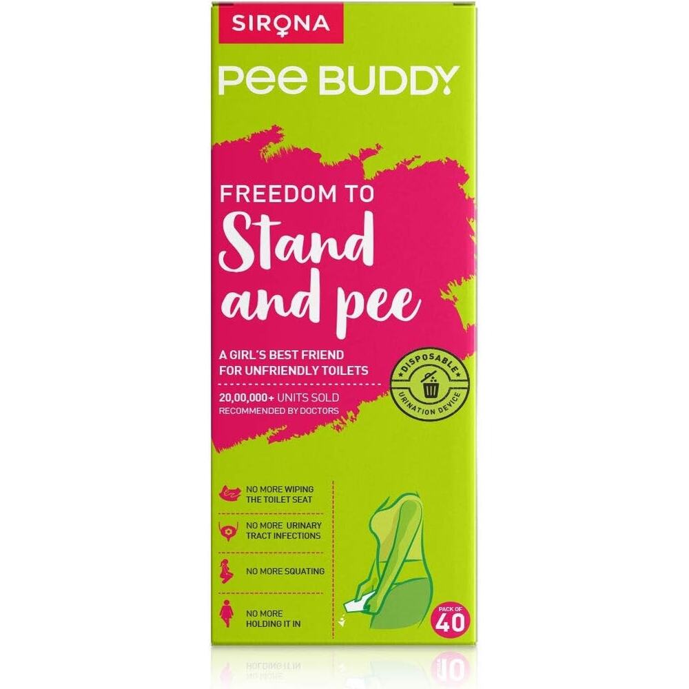 PeeBuddy 40 Pack Stand and Pee Disposable Funnels for Women Travel and Camping